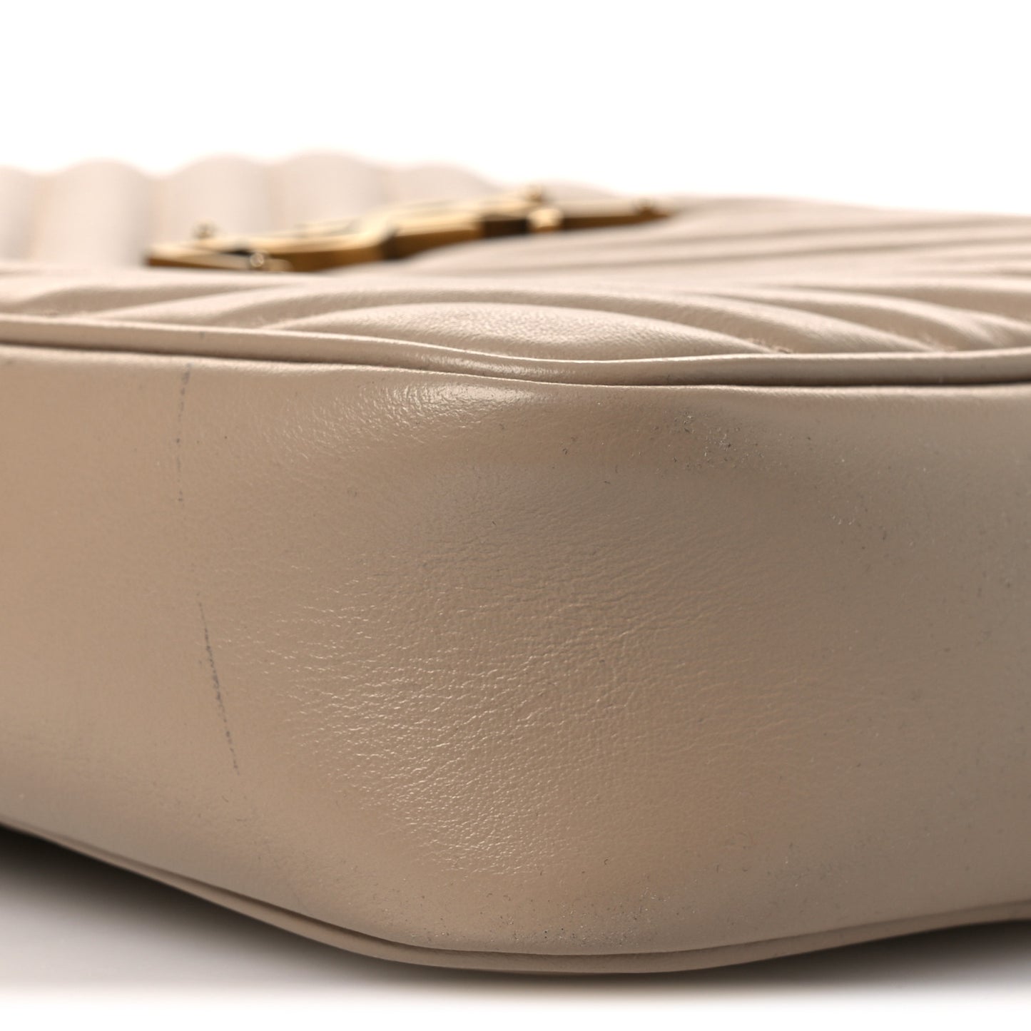 Calfskin Matelasse Monogram Lou Camera Bag Dark Latte