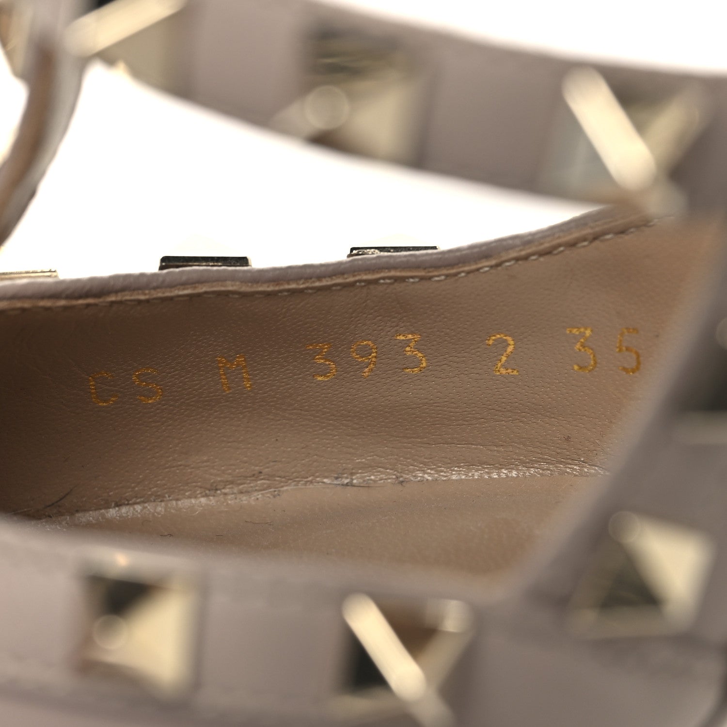 Valentino Garavani Calfskin Nappa Rockstud Ankle Strap 100mm Pumps 35 Poudre 7 of 12