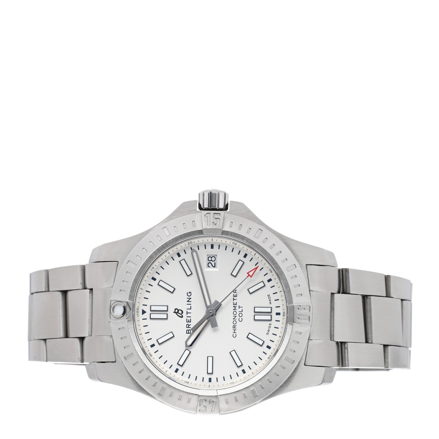 Breitling Stainless Steel 41mm Chronomat Colt Automatic Watch Silver A17313101G1A1 2 of 5