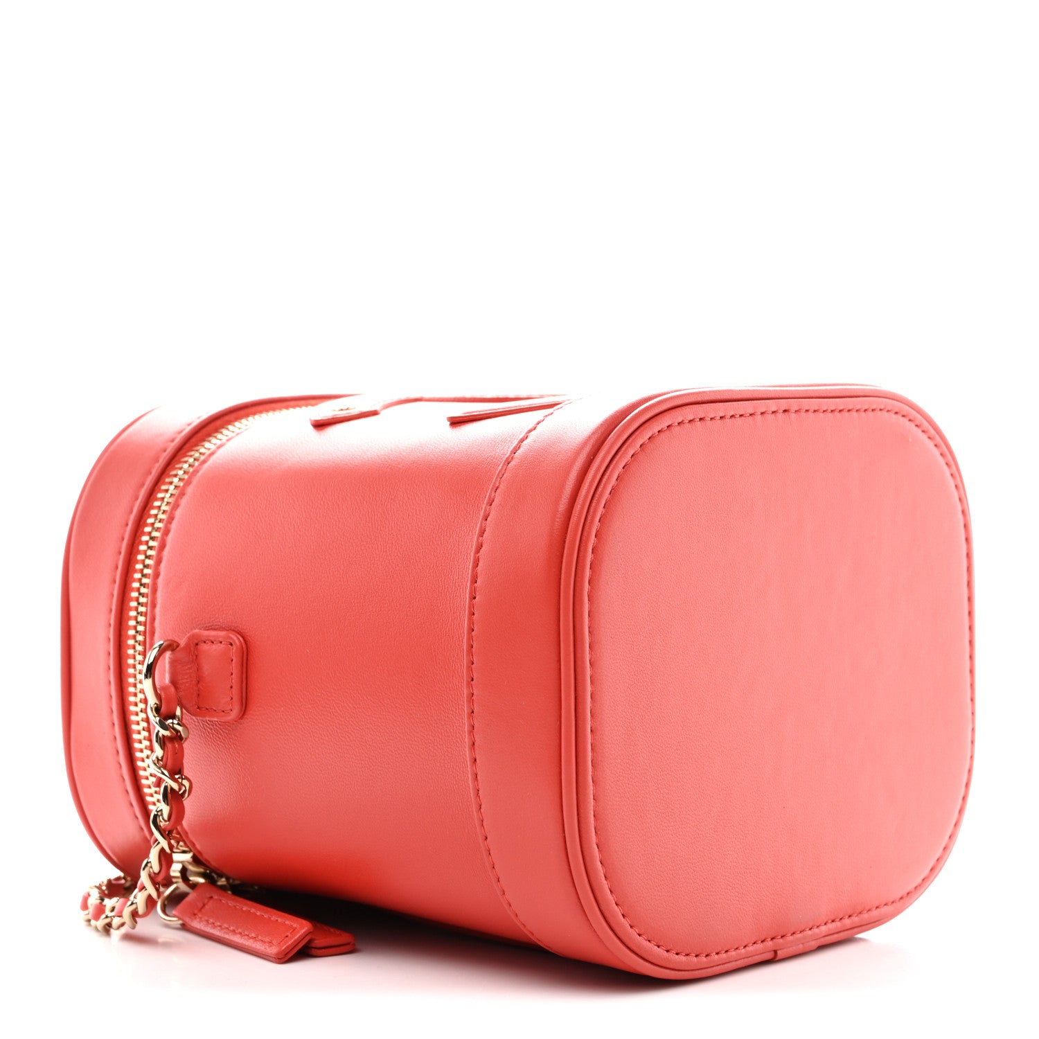 Chanel Lambskin Timeless Vanity Cosmetic Case Red 4 of 11