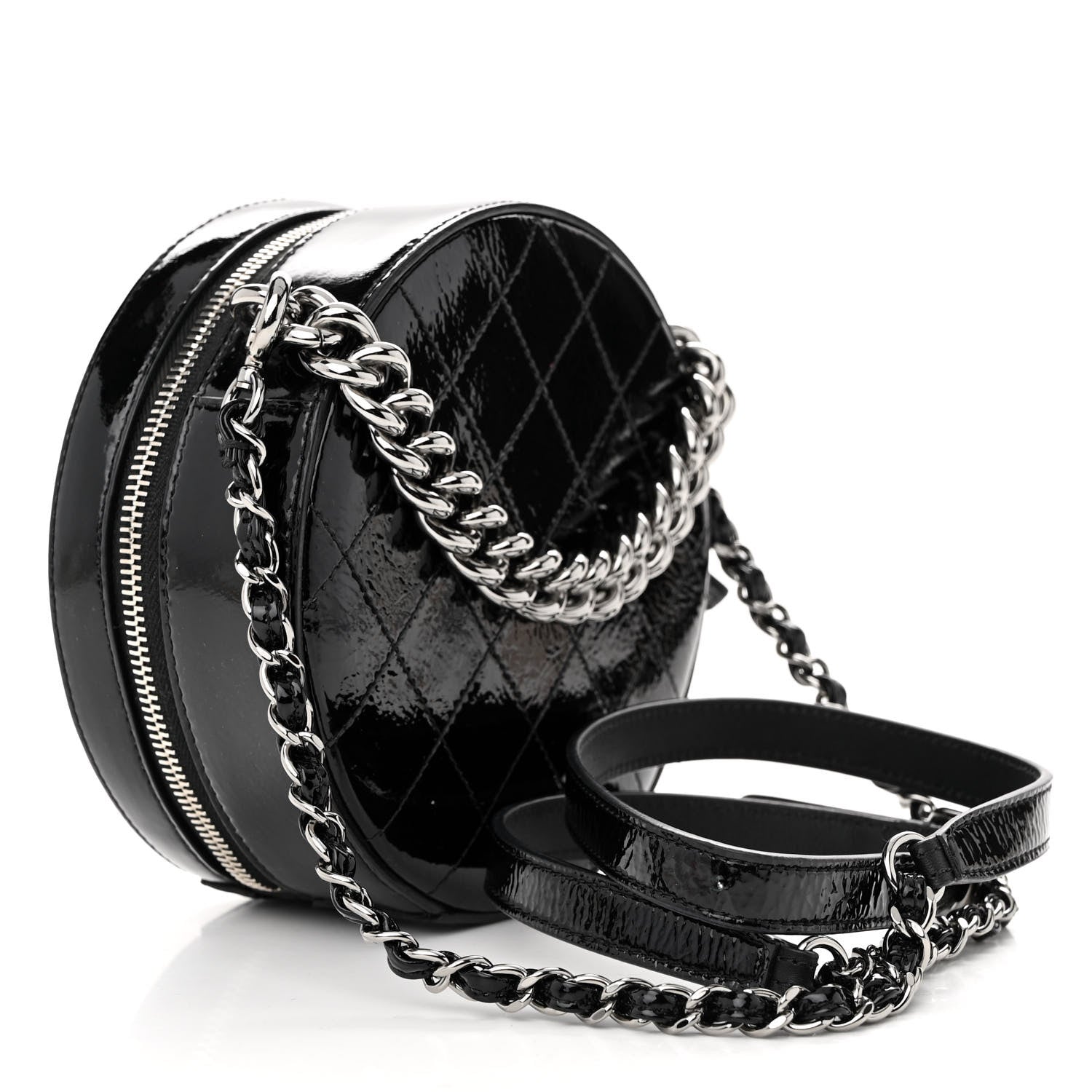 Chanel Patent Round As Earth Evening Bag Black 3 of 10