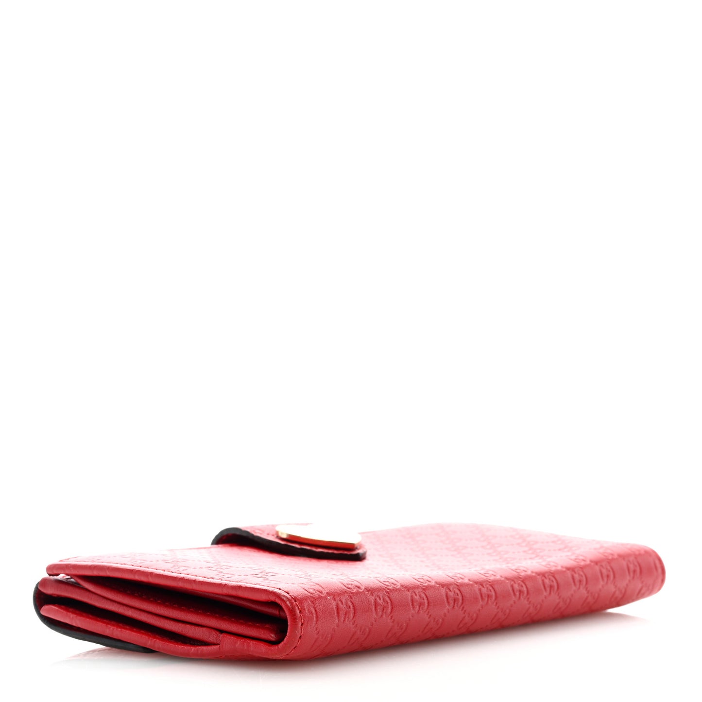 Microguccissima Heart Continental Wallet Red