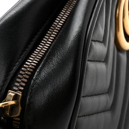 Gucci Calfskin Matelasse Small GG Marmont Chain Shoulder Bag Black 11 of 11