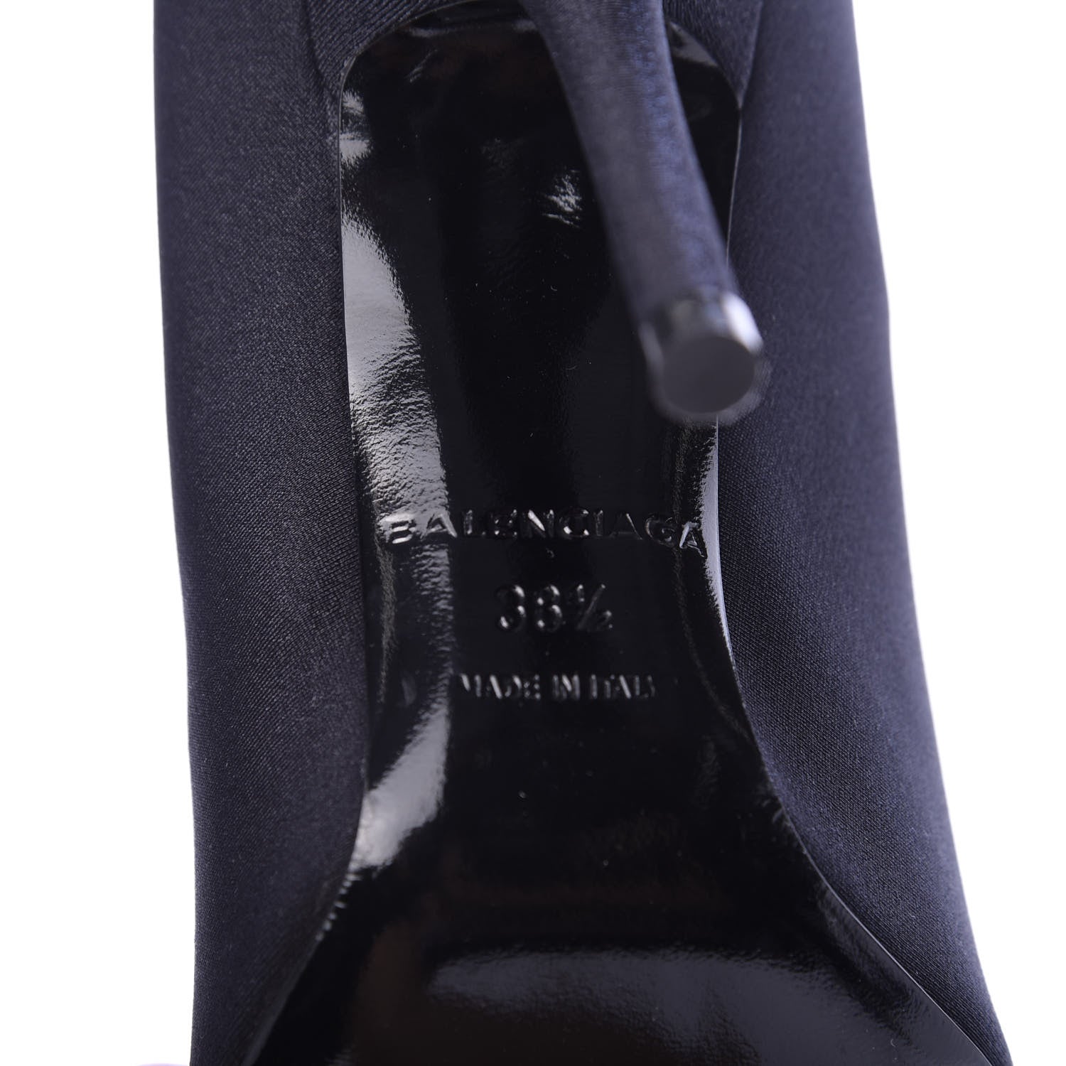 Balenciaga Jersey Crepe Extreme Pointed Toe Knife Booties 38.5 Black 6 of 7
