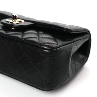 Chanel Lambskin Quilted Mini Top Handle Rectangular Flap Black 9 of 9