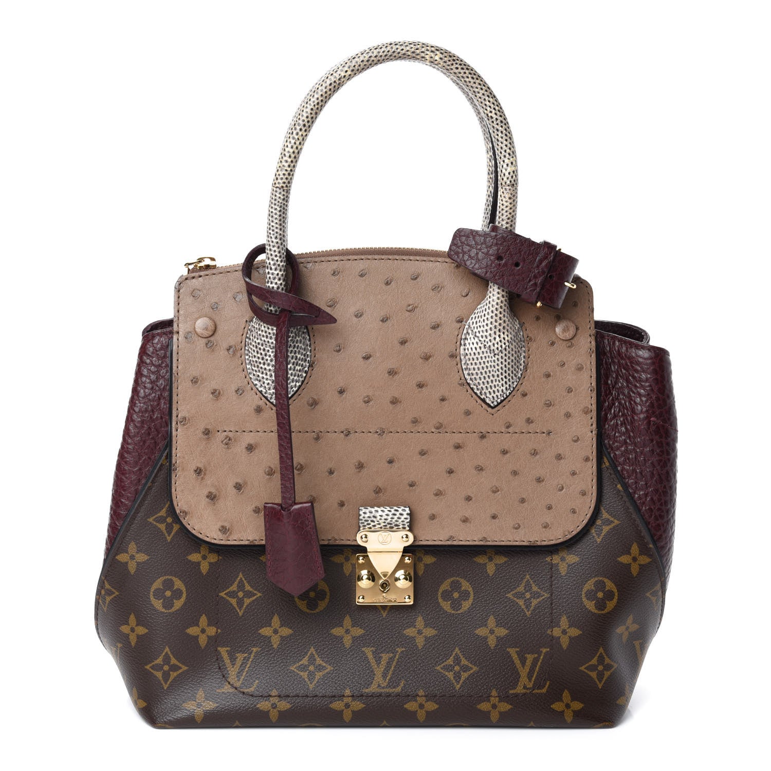 Louis Vuitton Monogram Ostrich Lizard Majestueux PM Bordeaux 1 of 10
