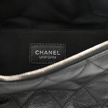 Chanel Grained Calfskin Quilted Waist Belt Bag Black 6 of 8