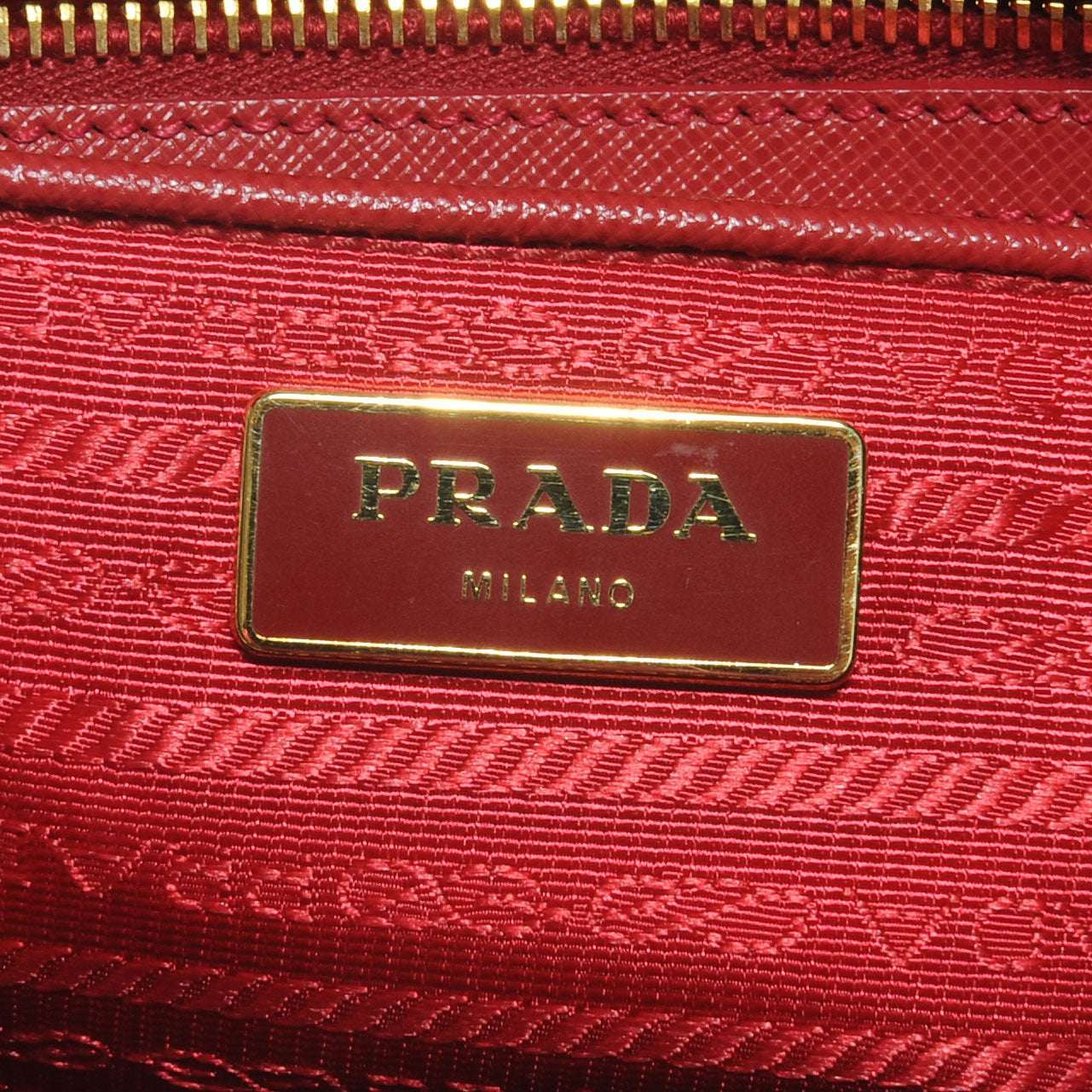 Prada Saffiano Lux Tote Fuoco 7 of 9