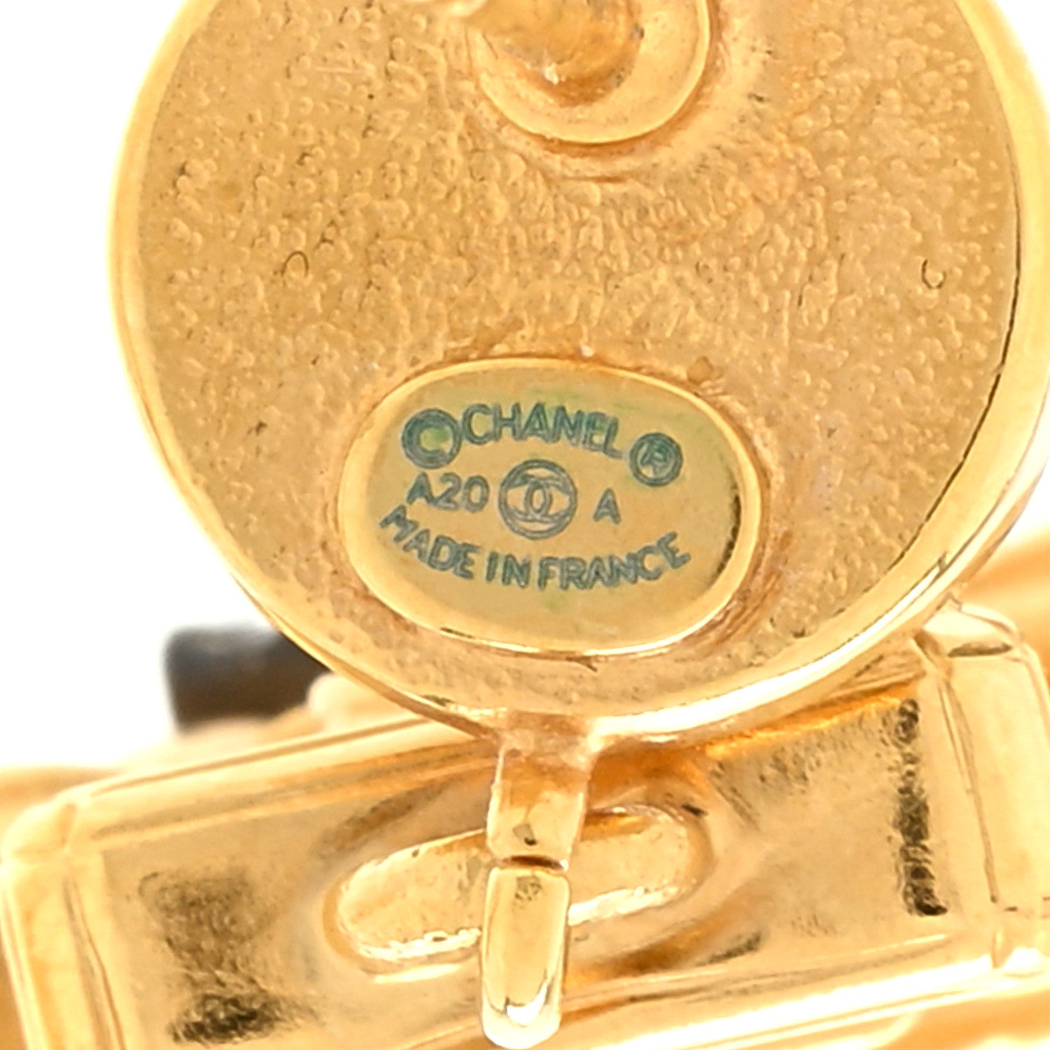 Chanel Crystal Pearl CC Perfume Bottle Drop Earrings Gold 4 of 4