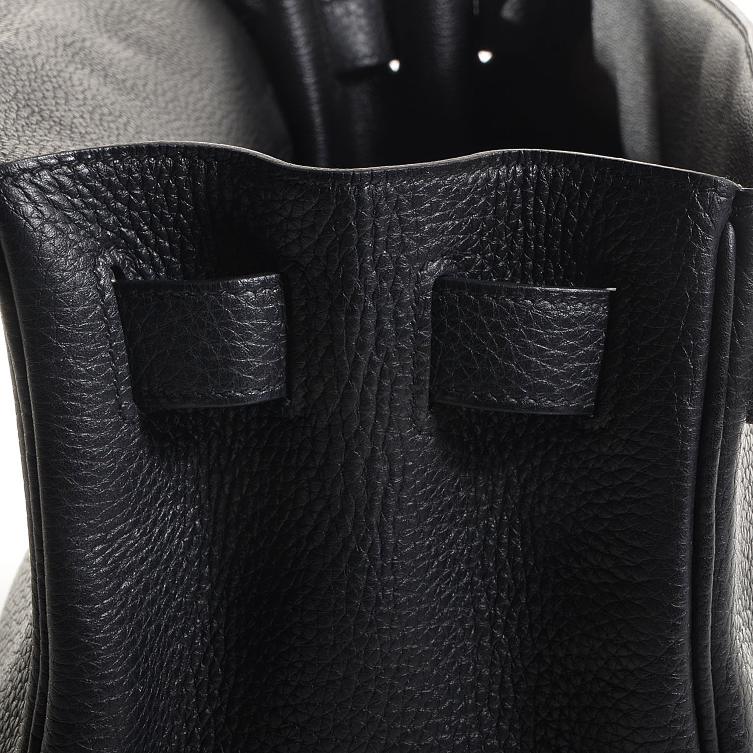 Hermes Taurillon Clemence Shoulder Kelly 40 Black 12 of 26