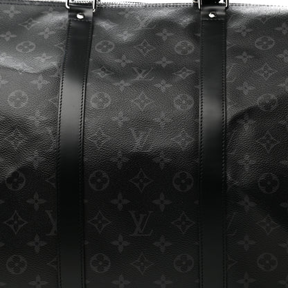 Louis Vuitton Monogram Eclipse Keepall Bandouliere 55 9 of 11