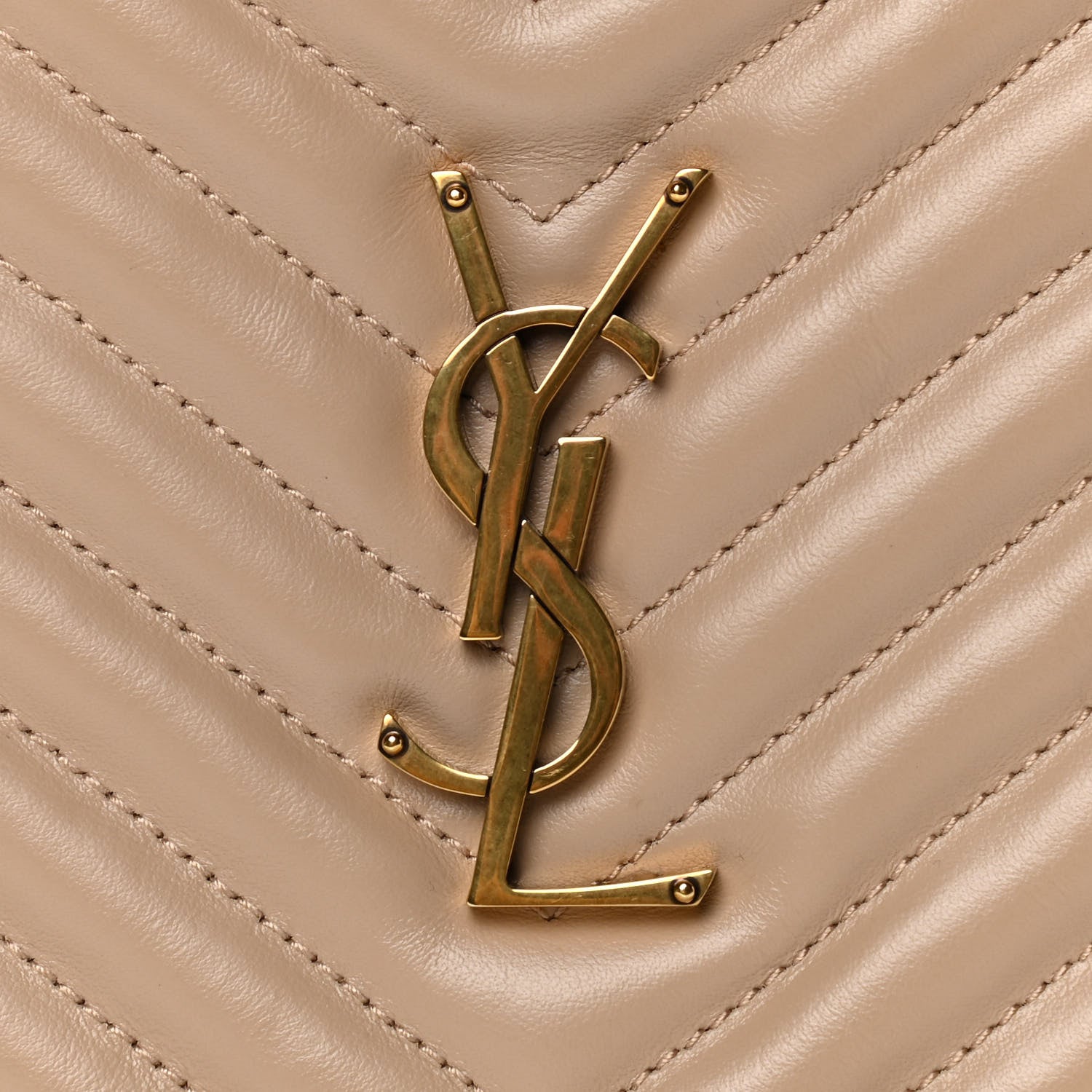 Saint Laurent Calfskin Matelasse Monogram Lou Camera Bag Nude Powder 6 of 10