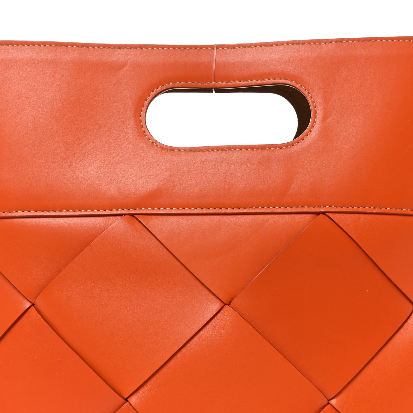French Calfskin Small Slip Tote Orange