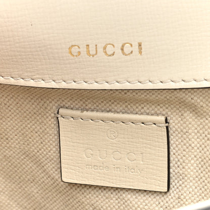 Gucci Azalea Calfskin Web Mini Horsebit 1955 Shoulder Bag Mystic White 6 of 10