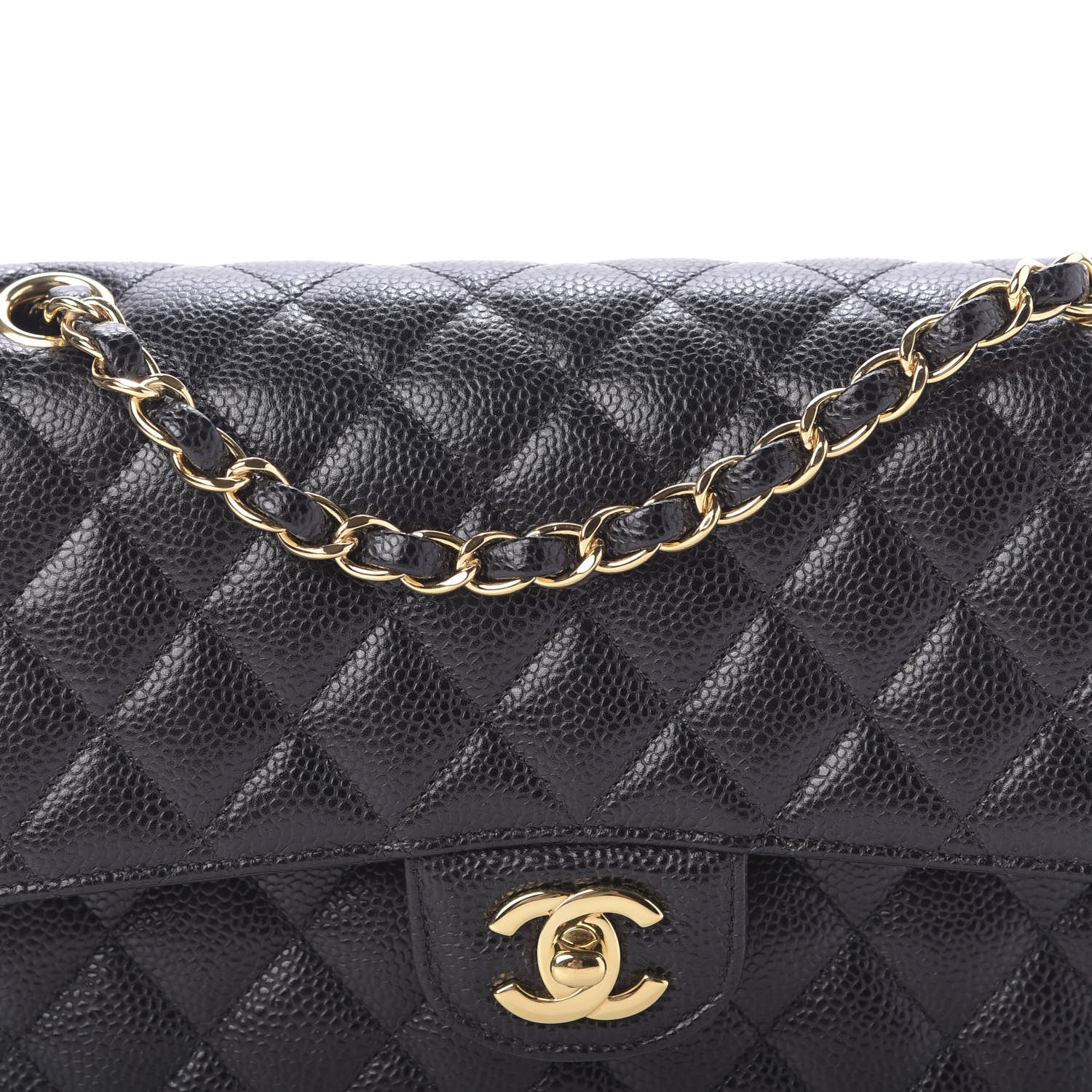 Chanel Caviar Quilted Medium Double Flap Black 7 of 9