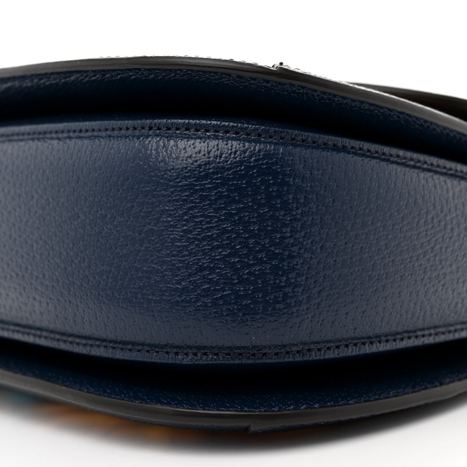 Gucci Calfskin Kaleidoscope Medium Bamboo 1947 Top Handle Bag Blue Orange Multicolor Blue Agata 9 of 10