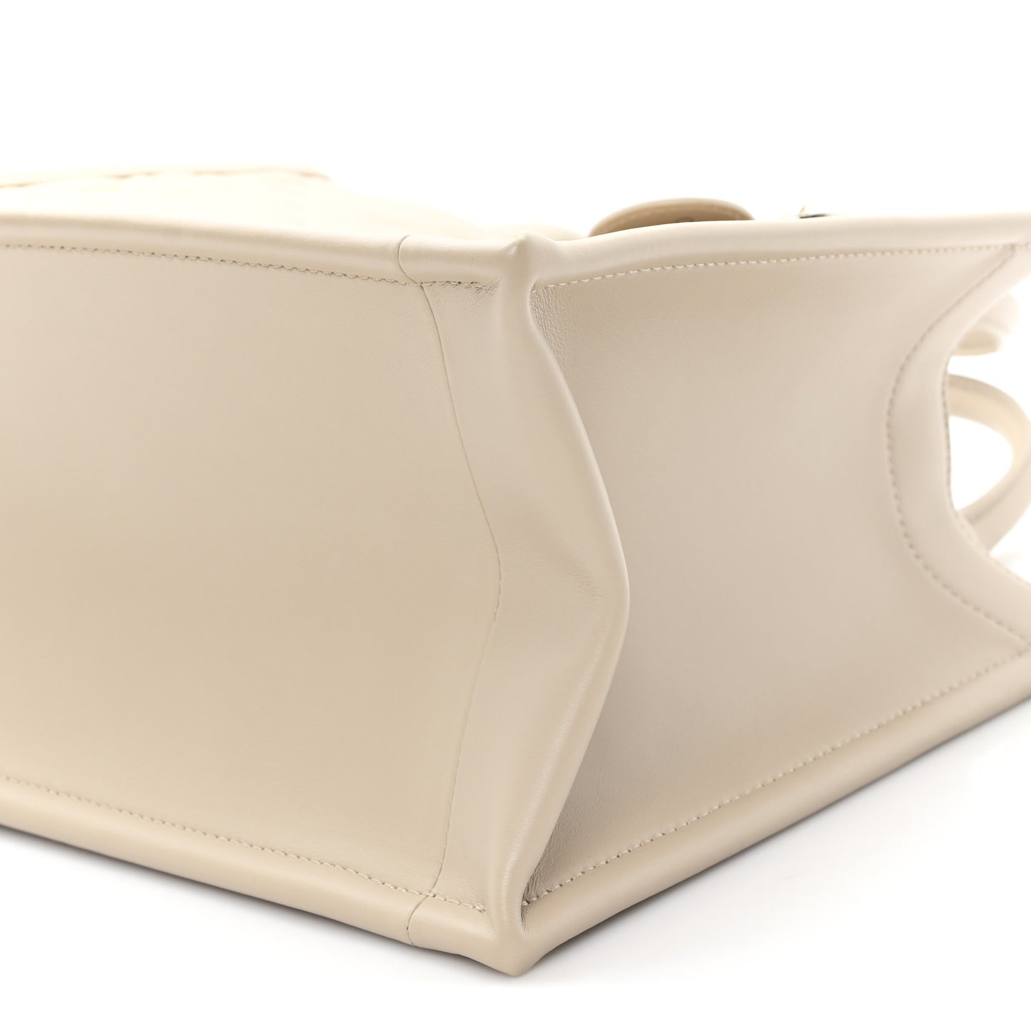 Calfskin Macrocannage Small Book Tote Taupe