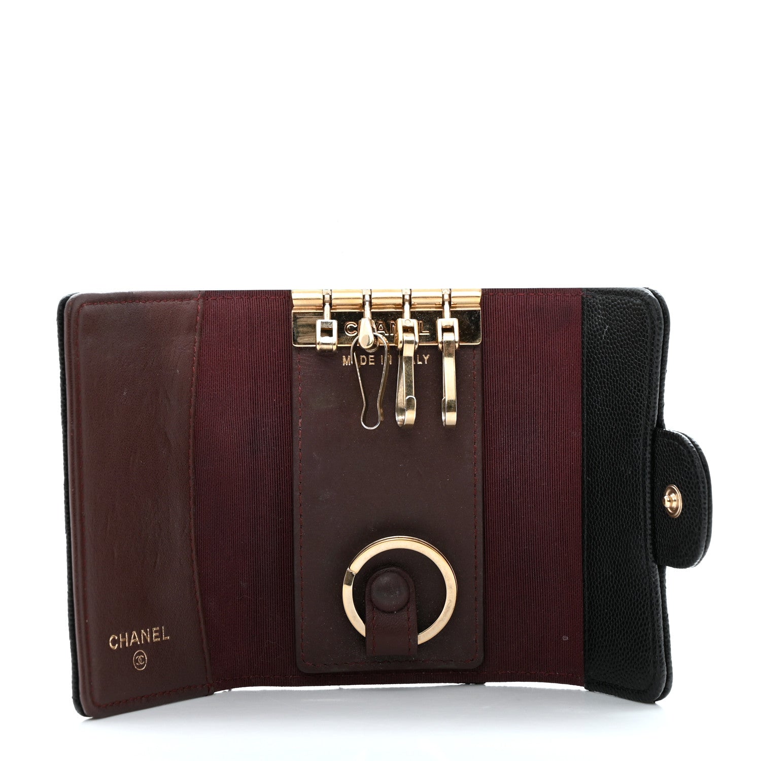 Chanel Caviar Quilted Classic 4 Key Holder Wallet Black 5 of 11
