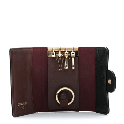 Chanel Caviar Quilted Classic 4 Key Holder Wallet Black 5 of 11