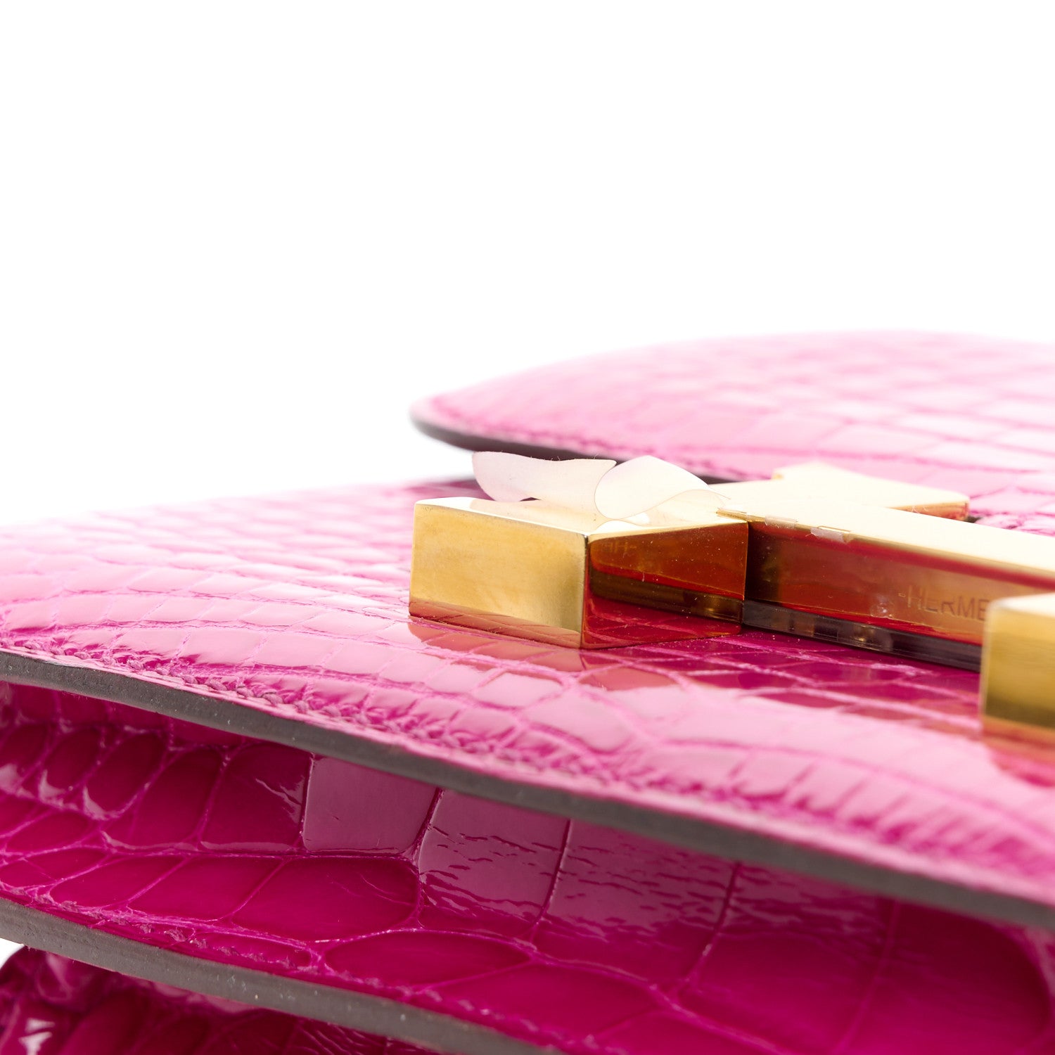 Hermes Shiny Alligator Constance 18 Rose Scheherazade 12 of 12