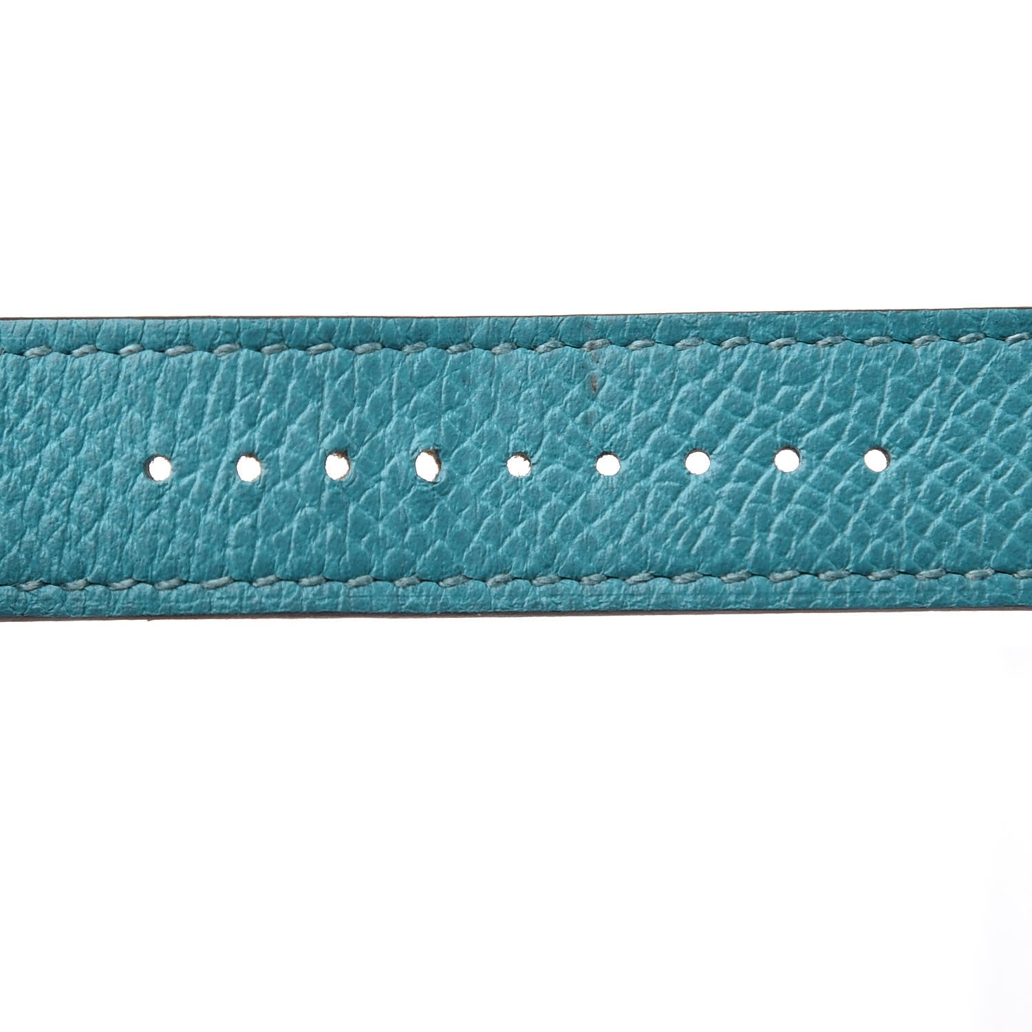 Hermes Epsom 38mm Apple Watch Double Tour Band Bleu Paon 6 of 9