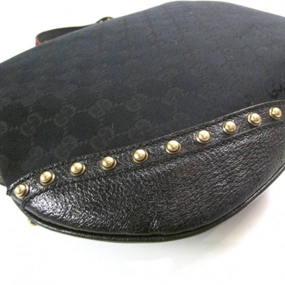 Monogram Borchie Monogram Studded Hobo Black