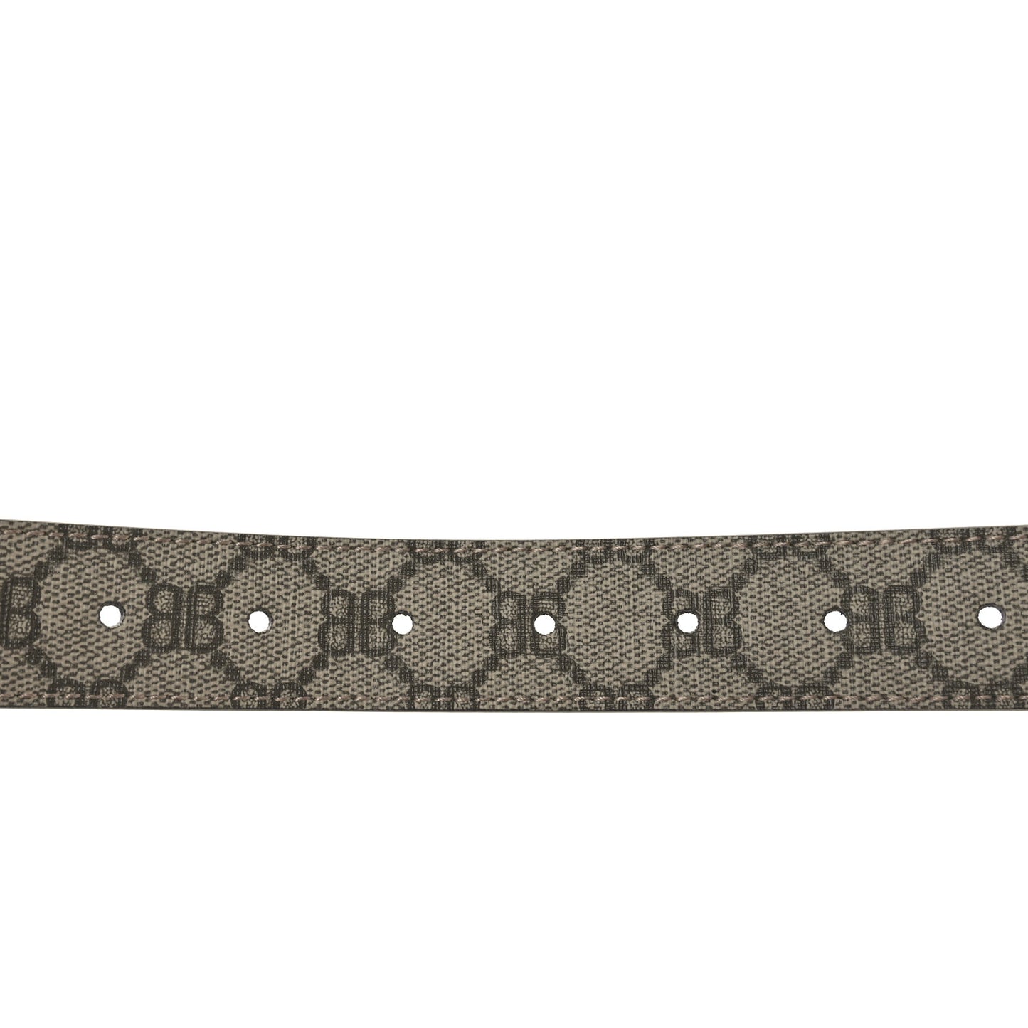 X BALENCIAGA BB Supreme Monogram 40mm Belt 75 30 Beige Ebony Dark Brown