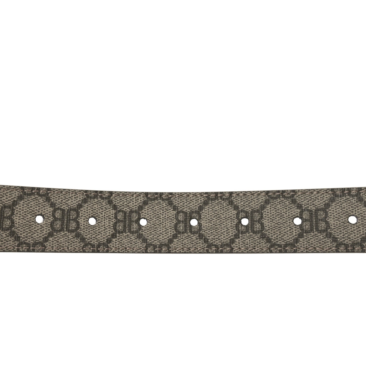 Gucci X BALENCIAGA BB Supreme Monogram 40mm Belt 75 30 Beige Ebony Dark Brown 3 of 6