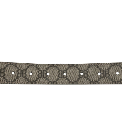 Gucci X BALENCIAGA BB Supreme Monogram 40mm Belt 75 30 Beige Ebony Dark Brown 3 of 6