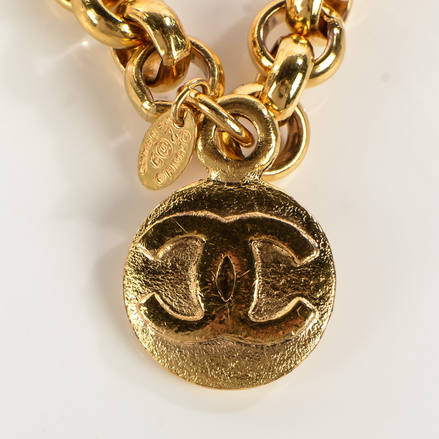 Chanel CC Pendant Necklace Gold 4 of 6