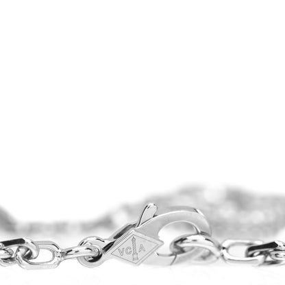 Van Cleef & Arpels 18K White Gold Diamond 5 Motifs Vintage Alhambra Bracelet 4 of 5