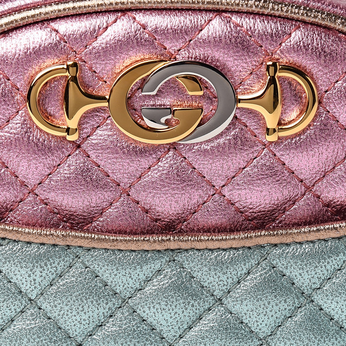 Laminated Nappa Trapuntata Mini Zumi Dome Shoulder Bag Rosa Lago Rame