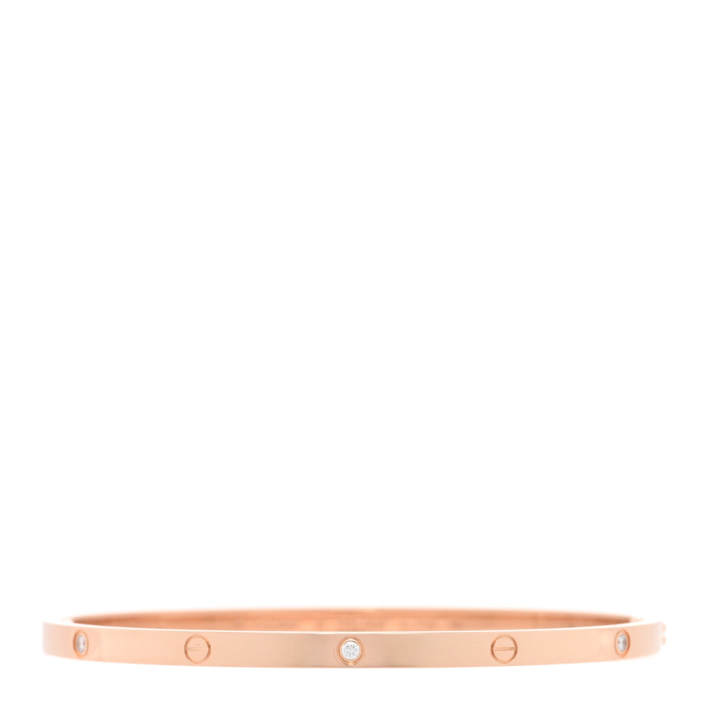 18K Pink Gold 6 Diamond Small LOVE Bracelet 18