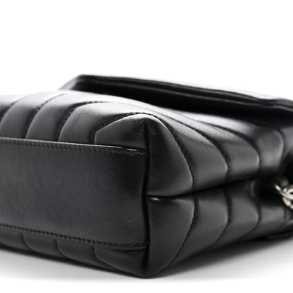 Saint Laurent Calfskin Y Quilted Monogram Toy Loulou Crossbody Bag Black 11 of 12