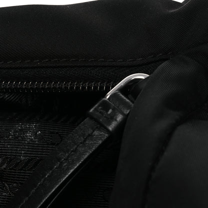 Prada Re-Nylon Vitello Metal Triangle Logo Sling Backpack Black 11 of 12