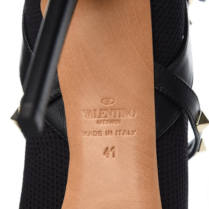 Valentino Garavani Knit Nappa Rockstud Bodytech 105mm Ankle Boots 41 Black 6 of 7