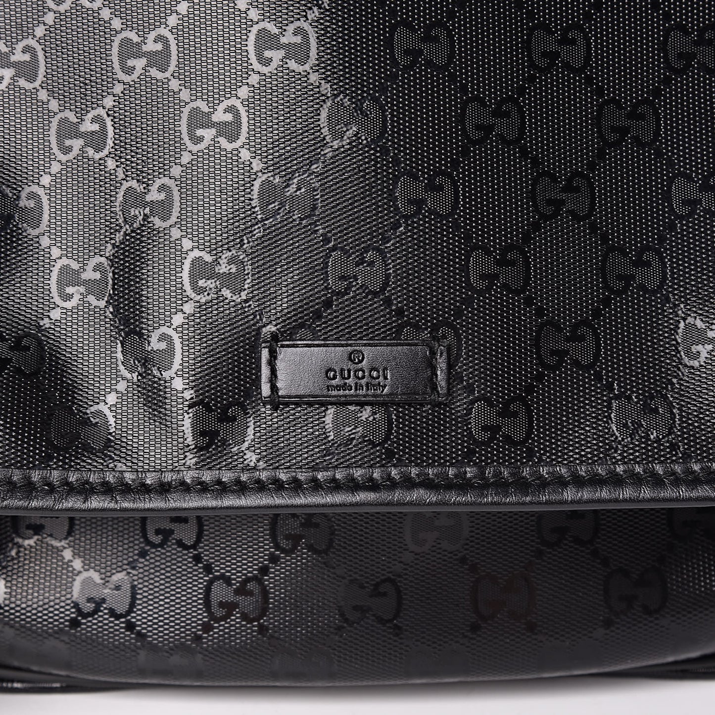 Imprime Monogram Medium Double Buckle Flap Messenger Bag Black