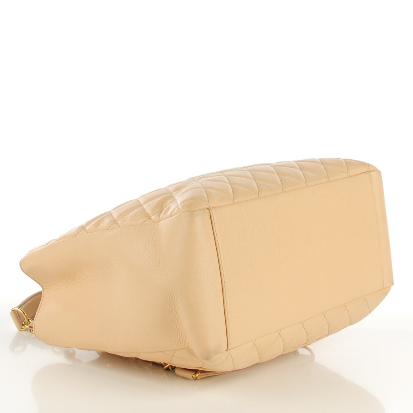 Caviar Quilted Grand Shopping Tote GST Beige Clair