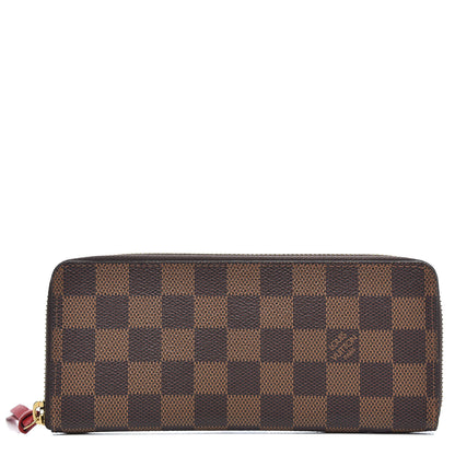 Louis Vuitton Damier Ebene Clemence Wallet Cherry 1 of 9
