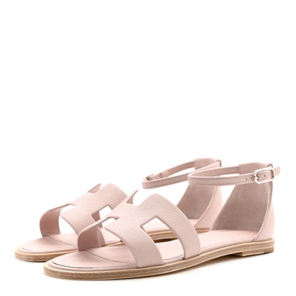 Hermes Epsom Santorini Sandals 37 Rose Porcelaine 37 Rose Porcelaine 3 of 9