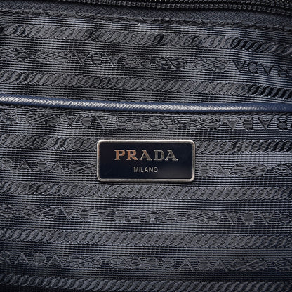 Prada Tessuto Nylon Saffiano Media Print Tote Rosso 8 of 8
