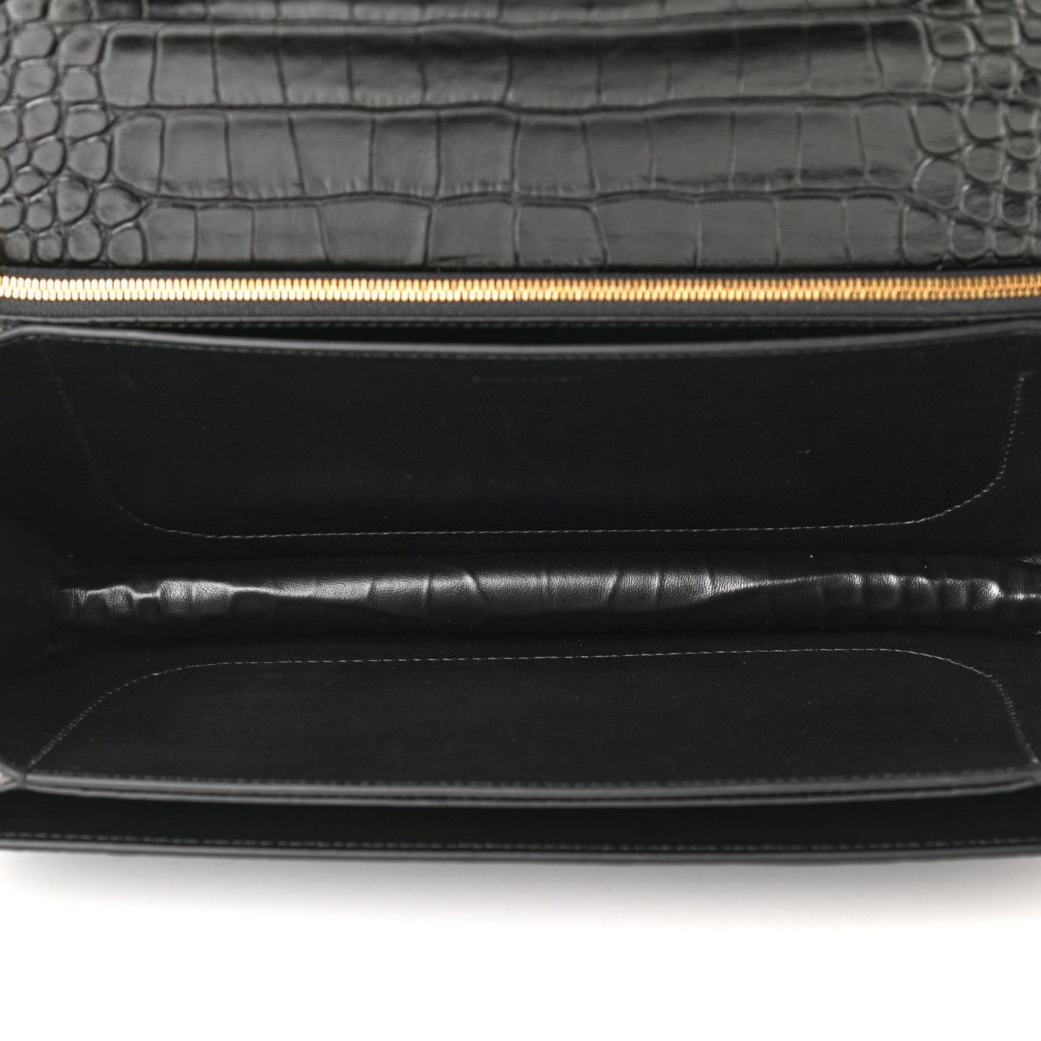 Balenciaga Extra Supple Calfskin Crocodile Embossed Medium Gossip Bag Black 5 of 8