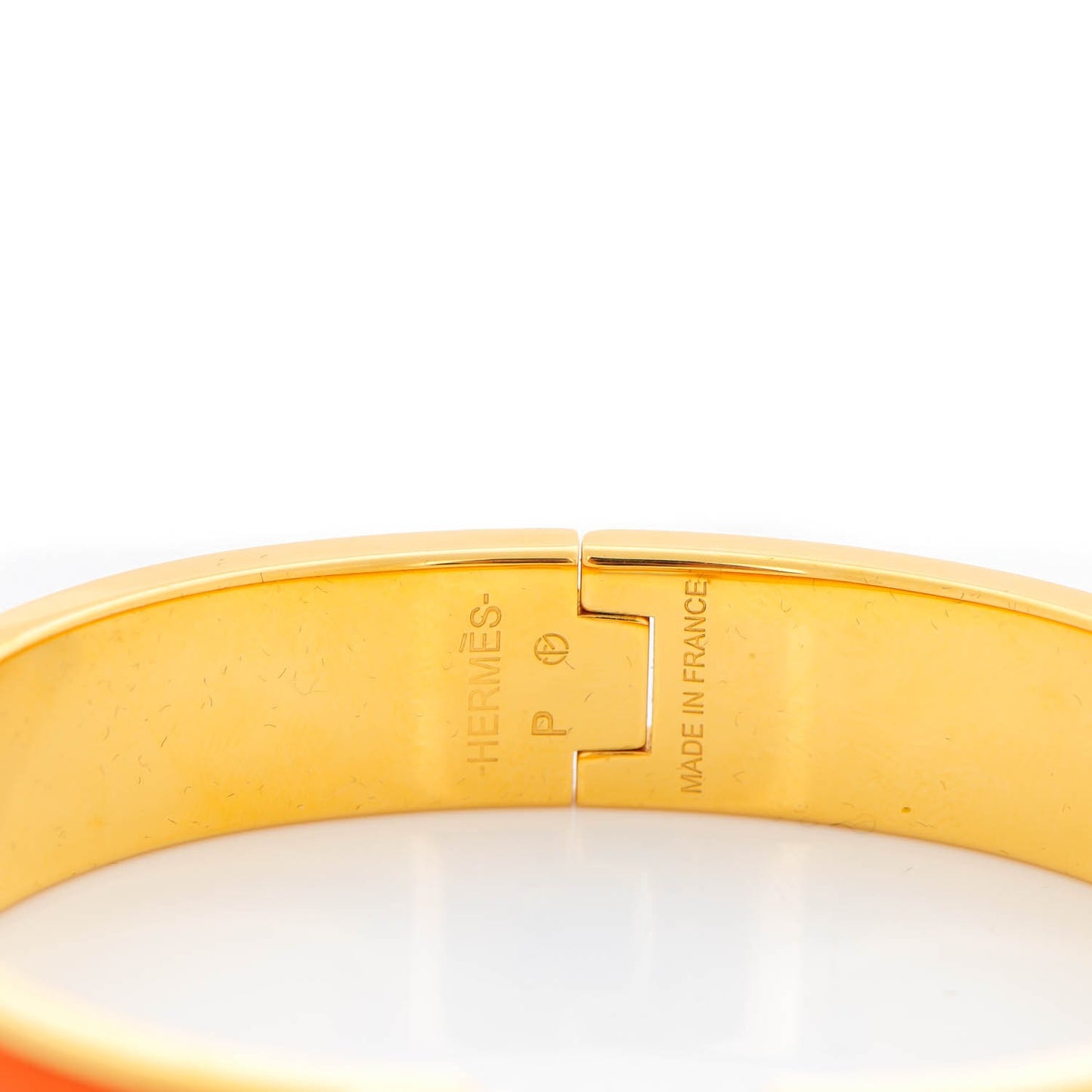 Enamel Narrow Clic Clac H Bracelet PM Orange