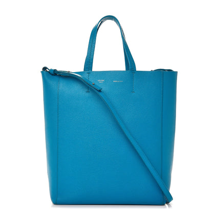 Celine Grained Calfskin Small Vertical Cabas Turquoise 1 of 13