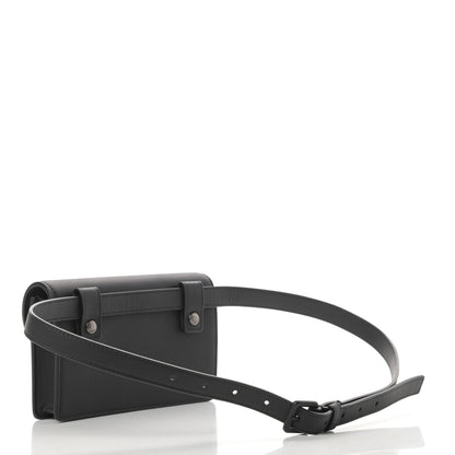 Christian Dior Ultra Matte Calfskin Saddle Belt Clutch Black 3 of 14