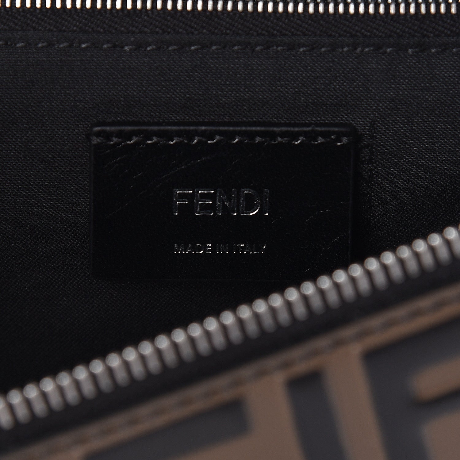 Fendi Vitello Century Bi-Color FF 1974 Embossed Belt Bag Maya Black 6 of 10