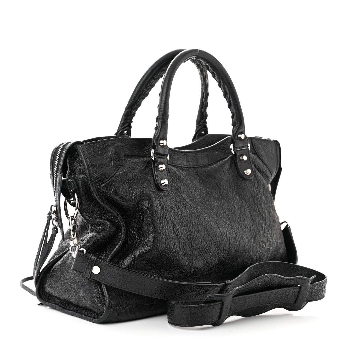 Agneau Classic Silver Hardware City Black