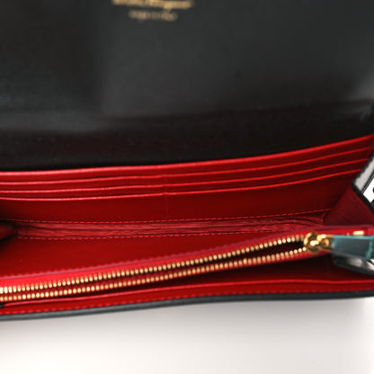 Salvatore Ferragamo Calfskin City Wallet On Chain Black Lipstick 5 of 8
