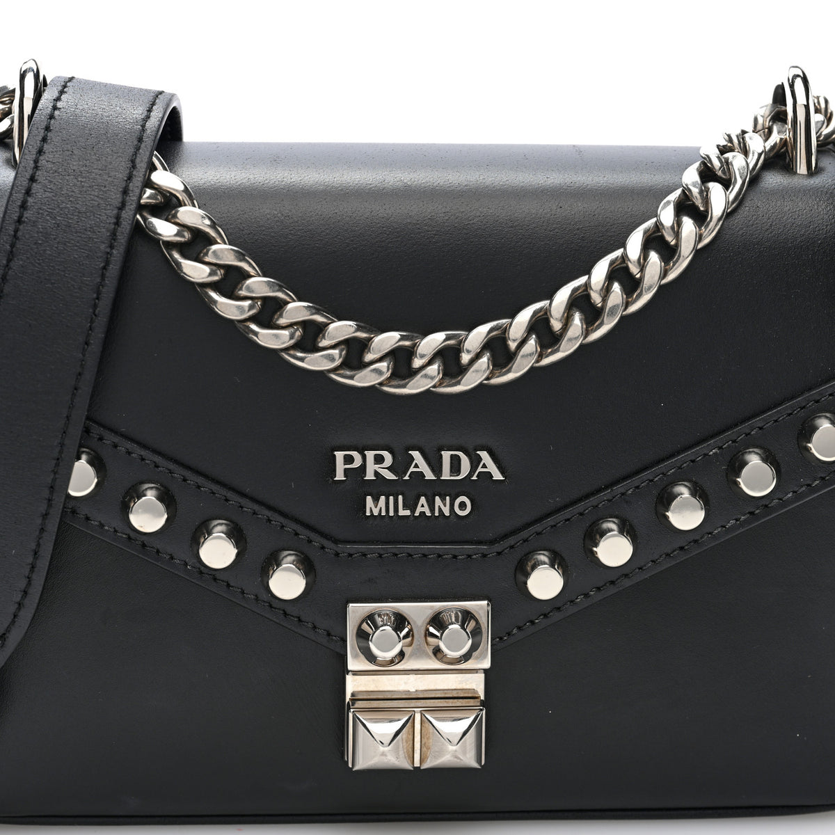 Prada Saffiano Pattina Crossbody Bag Black 6 of 8