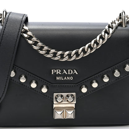 Prada Saffiano Pattina Crossbody Bag Black 6 of 8